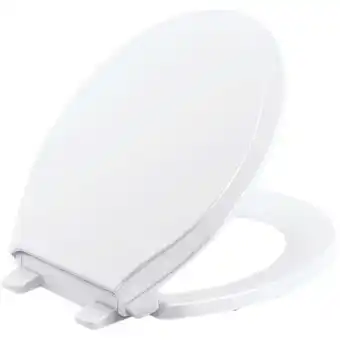 Walmart Kohler Rutledge Quiet-Close Round Closed Front White Plastic Toilet Seat w/Grip-Tight offer