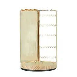 Walmart Jewelry Grid Display Rack with Removable Wooden Rotating Tray for Ladies Women offer