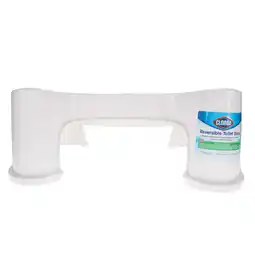 Walmart Clorox Antimicrobial Reversible Toilet Stool with Elevated Support, White, 250 lb Limit offer
