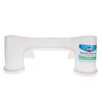 Walmart Clorox Antimicrobial Reversible Toilet Stool with Elevated Support, White, 250 lb Limit offer