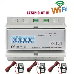 Walmart Compatible With Tuya Wifi Three Phase Bidirectional Energy Meter Kwh Monitor (120A) offer