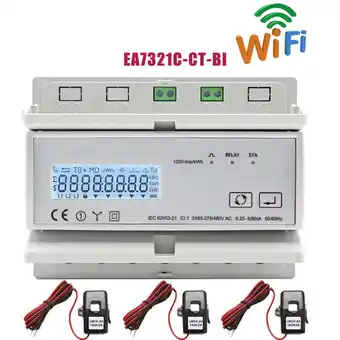Walmart Compatible With Tuya Wifi Three Phase Bidirectional Energy Meter Kwh Monitor (120A) offer
