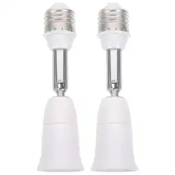 Walmart 2pcs Light Bulb Socket Extender Bendable Light Socket Adapter Light Bulb Adapter(E27-E27) offer