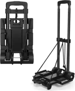 Walmart Tiagowell, Black, 70 lbs Max Weight, Iron Alloy and PP Plastic, 35 x 32 cm Folding Hand Truck Dolly offer