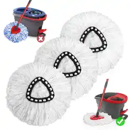 Walmart Mop Replace Head 3 Pack for O-Cedar EasyWring 1 Tank System offer