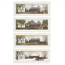 Walmart Wall Art Season's Collection 4-Piece Vignette by Billy Jacobs, White Frame,Wall Decals offer