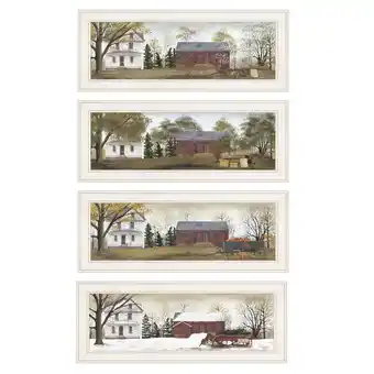 Walmart Wall Art Season's Collection 4-Piece Vignette by Billy Jacobs, White Frame,Wall Decals offer
