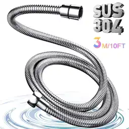 Walmart Fixdono Shower Hose Extra Long 118, Chrome Handheld Shower Head Hose with Brass Insert and Nut offer