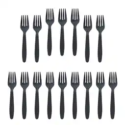 Walmart Raindrops 48PCS Black Plastic Forks Disposable Tableware for Graduation Party Picnic Lightweight offer