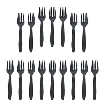 Walmart Raindrops 48PCS Black Plastic Forks Disposable Tableware for Graduation Party Picnic Lightweight offer