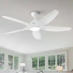 Walmart Electric Fans Modern 60 In Intergrated LED Ceiling Fan Lighting with White ABS Blade,Ceiling Fans offer