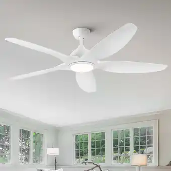 Walmart Electric Fans Modern 60 In Intergrated LED Ceiling Fan Lighting with White ABS Blade,Ceiling Fans offer