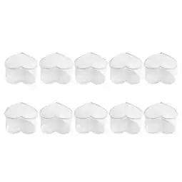 Walmart MEIBUTYUP Small Dessert Cups Heart Shaped Transparent 10Pcs 3x3x1.8in offer