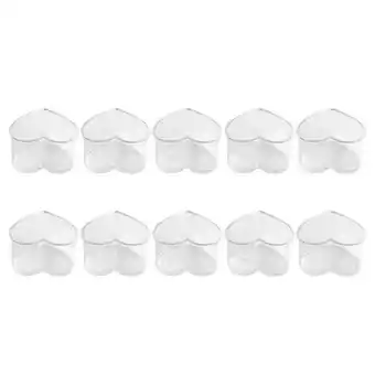 Walmart MEIBUTYUP Small Dessert Cups Heart Shaped Transparent 10Pcs 3x3x1.8in offer