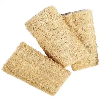 Walmart 3pcs Natural Loofah Sponge for Versatile Cleaning and Dish Scrubbing offer