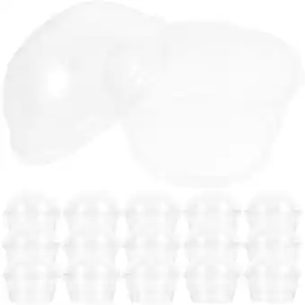 Walmart 25 Pcs Pudding Cup with Lid Clear Cups Dessert Bowl Plastic Tableware Square offer