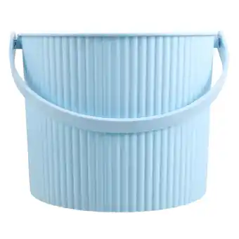 Walmart GOOHOCHY Portable Fish Bucket Plastic Buckets with Handles Travel Sky-blue offer