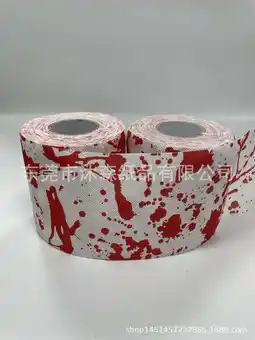 Walmart 1 Roll Bloodstain Toilet Paper Scary Bloody Printed Roll Paper Roll Paper Bathroom Toilet Paper Roll offer