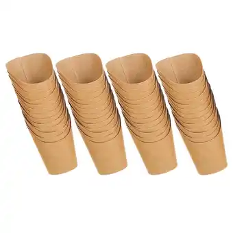 Walmart 50 Pcs Ice Cream Cup Kraft Paper French Fries Holders Birthday Party Supplies Food Daily Use offer