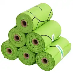 Walmart Gymnture 6pcs Biodegradable Bags Compostable Waste Bags Green offer