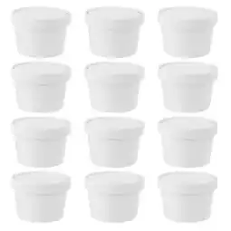 Walmart Paper Cups Bowls 20 Sets Yogurt Storage Ice Cream with Cover White offer