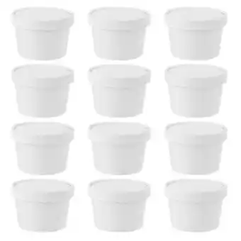 Walmart Paper Cups Bowls 20 Sets Yogurt Storage Ice Cream with Cover White offer