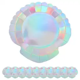 Walmart 24Pcs Seashell Paper Plates Decorative Paper Plates Party Serving Plates Dessert Plates offer
