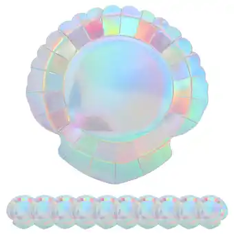 Walmart 24Pcs Seashell Paper Plates Decorative Paper Plates Party Serving Plates Dessert Plates offer