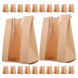 Walmart 100pcs Bakery Bags with Clear Window Sandwich Bags Toast Paper Bags Cookies Pastries Bags offer