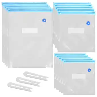 Walmart 1 Set Vacuum Sealer Storage Bag Reusable Vacuum Food Preservation Bags Sous Vide Bag With Clips offer