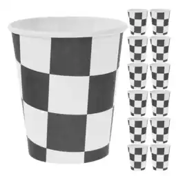 Walmart 40pcs Disposable Checkered Paper Cups 250ml for Racing Themed Birthday Party Decorations offer