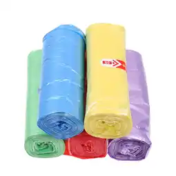 Walmart 125 Pcs Trash Bag Colorful Garbage Bags Small Can Flat Tall Kitchen Wastebasket Office offer