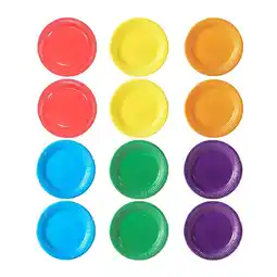 Walmart Eease 60Pcs 7 Inch Disposable Rainbow Paper Plates for Parties and Dinners offer