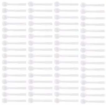 Walmart 100 Pcs Plastic Spoons Honey Mini for Jars Cosmetic Powder Tiny Miniature White Pp offer