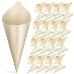 Walmart RUNROTOO Charcuterie Cones Wood Tasting Cones Timber 100Set for Diners offer