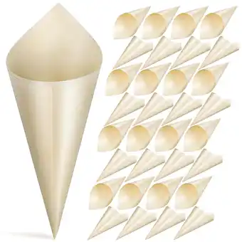 Walmart RUNROTOO Charcuterie Cones Wood Tasting Cones Timber 100Set for Diners offer