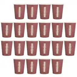 Walmart BRIGHTFUFU Rugby Themed Paper Cups Brown 24Pack 3.5x3in offer