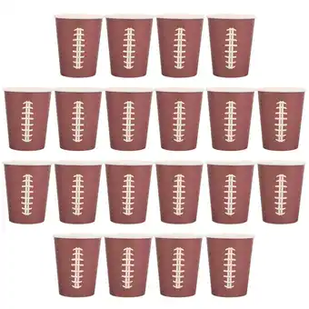 Walmart BRIGHTFUFU Rugby Themed Paper Cups Brown 24Pack 3.5x3in offer