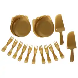 Walmart WAXIAYU 2 Bags Disposable Plate Fork Spoon Dessert Tableware Party Supplies Sets offer
