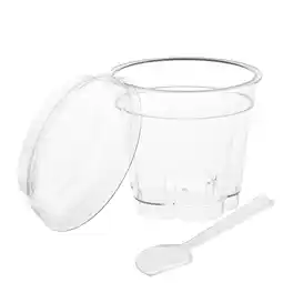 Walmart 10 Sets Dessert Cup Appetizer Cups Tiramisu Parfait with Lids and Spoons Tasting Glass offer