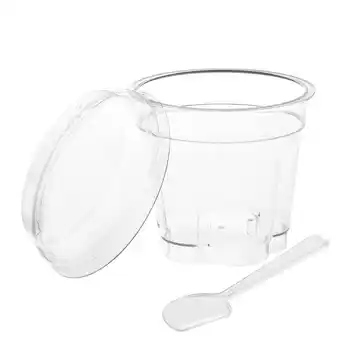 Walmart 10 Sets Dessert Cup Appetizer Cups Tiramisu Parfait with Lids and Spoons Tasting Glass offer