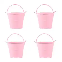 Walmart Qumonin 4Pcs Small Tin Pails with Handles for Wedding Party Favors offer