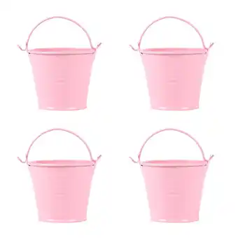 Walmart Qumonin 4Pcs Small Tin Pails with Handles for Wedding Party Favors offer