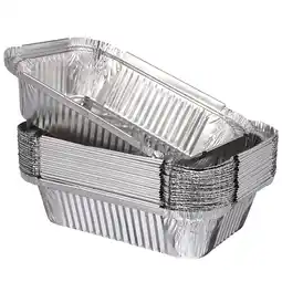 Walmart 20 Pcs Aluminum Pans Disposable Takeaway Containers Baking Tray Meal Prep Tin Foil offer