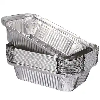 Walmart 20 Pcs Aluminum Pans Disposable Takeaway Containers Baking Tray Meal Prep Tin Foil offer