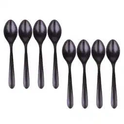 Walmart Raindrops Black Plastic Spoons for Home Use Healthy Kitchen Supplies with Ergonomic Handle 8pcs offer