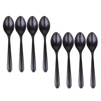 Walmart Raindrops Black Plastic Spoons for Home Use Healthy Kitchen Supplies with Ergonomic Handle 8pcs offer