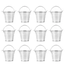 Walmart 12pcs Mini Metal Buckets Small Mini Pails Set with Handles Party Supplies offer