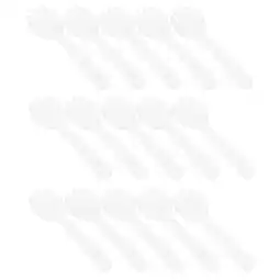 Walmart WOFASHPURET Plastic Tasting Spoons Transparent Dessert Forks Flat Handle 100Set 4.3x1.2x0.1In offer