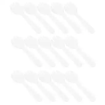 Walmart WOFASHPURET Plastic Tasting Spoons Transparent Dessert Forks Flat Handle 100Set 4.3x1.2x0.1In offer